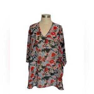 Jade Floral V-Neck Tunic
